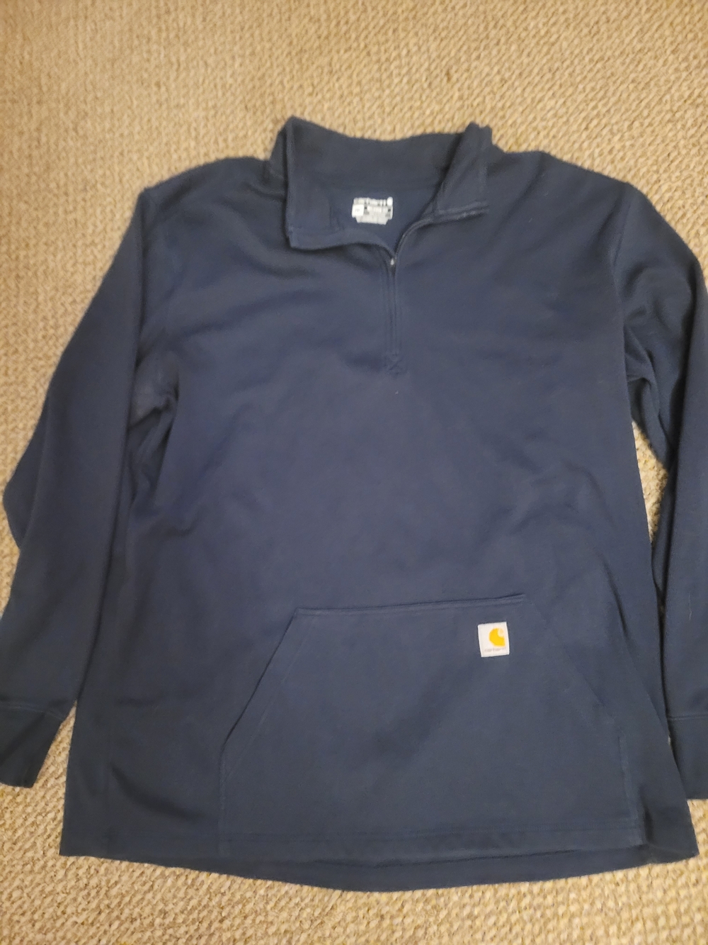 Carhartt Navy Quarter-Zip Pullover Sweatshirt